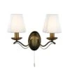 Classic 2 Arm Wall Light - Antique Brass