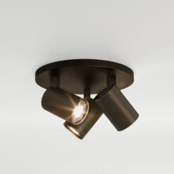 Astro Ascoli 3 Light Plate Spotlight - Bronze