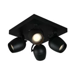 Lucide Preston 4 Light Spotlight Plate - Black