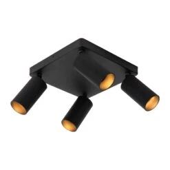 Lucide Clubs 4 Light Spotlight Plate - Black