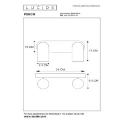 Lucide Punch 2 Light Bar Spotlight - Black -LumiCraft Sales Store 404122 DIA