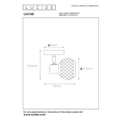 Lucide Lucas Single Spotlight - Matt Gold -LumiCraft Sales Store 404301 DIA