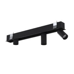 Edit Mono Deep Recessed 3 Light Spotlight Bar - Black