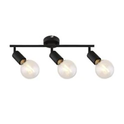 Edit Lamar 3 Light Ceiling Spotlight Bar - Matt Black