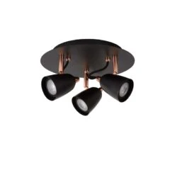 Lucide Ride LED 3 Light Spotlight Plate - Black & Copper -LumiCraft Sales Store 40816 32