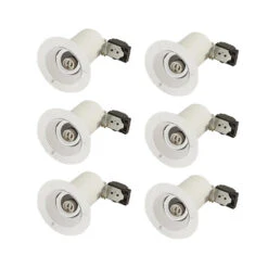 Edit Trimless Recessed Fire Rated Adjustable Downlight - Matt White - Pack Of 6