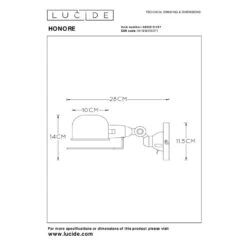 Lucide Honore Adjustable Wall Light - Rust Brown -LumiCraft Sales Store 41947 DIA