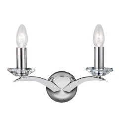 Model 2 Arm Wall Light - Polished Chrome
