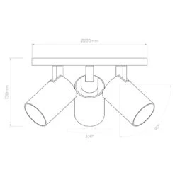 Astro Ascoli 3 Light Round Spotlight Plate - Matt Nickel -LumiCraft Sales Store 42699 016