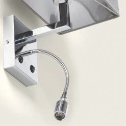 Edit Hotel Wall Light With LED Reading Light - Grey -LumiCraft Sales Store 42927 008