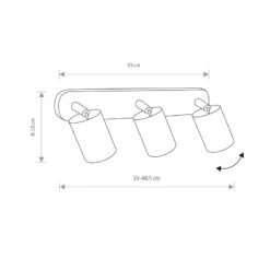 Edit Eye 3 Light Spotlight Plate - Black -LumiCraft Sales Store 44091 Dia