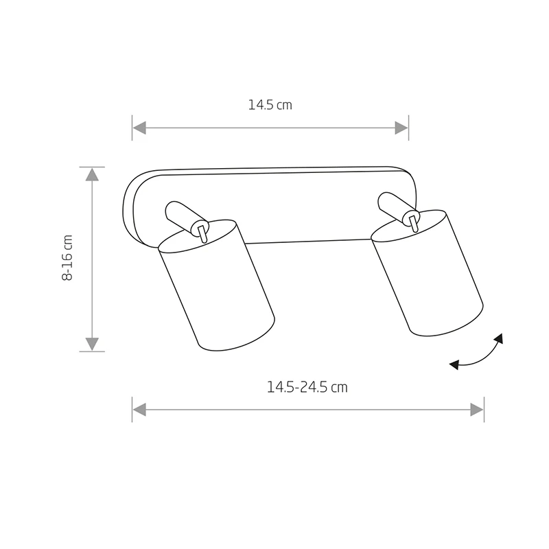 Edit Eye 2 Light Spotlight Plate - Graphite 4 Edit Eye 2 Light Spotlight Plate - Graphite - Image 2