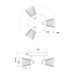 Edit Rain Bathroom 3 Light Spotlight Plate - Chrome -LumiCraft Sales Store 45615 dia