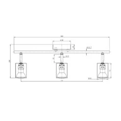 Edit Whitstable 3 Light Spotlight Bar - Bronze -LumiCraft Sales Store 45629 dia