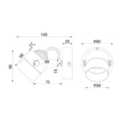 Edit Direct Single Spotlight - Black -LumiCraft Sales Store 46257 dia
