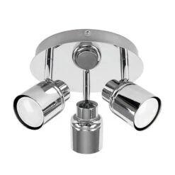 Edit Benton Bathroom 3 Light Spotlight Plate - Polished Chrome