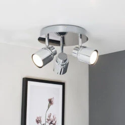 Edit Benton Bathroom 3 Light Spotlight Plate - Polished Chrome -LumiCraft Sales Store 46345 11