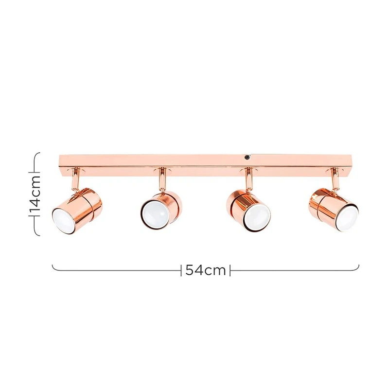 Edit Rosie 4 Light Spotlight Bar - Polished Copper 7 Edit Rosie 4 Light Spotlight Bar - Polished Copper - Image 5