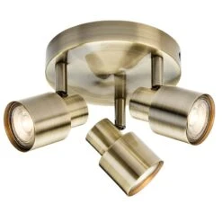 Capture 3 Light Spotlight Plate - Antique Brass