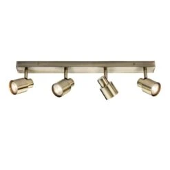 Capture 4 Light Bar Spotlight Plate - Antique Brass