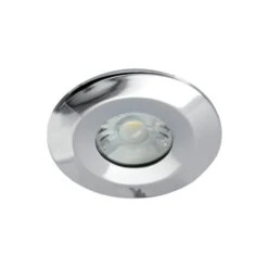 Integral 6W Dimmable Warm White LED Fire Rated Low Profile Fixed Downlight - Polished Chrome