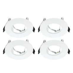 Integral EvoFire Fire Rated Low Profile Fixed Downlight - White - Pack Of 4