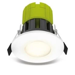 Luceco FType 6W Dimmable Warm White LED Fire Rated Downlight - White