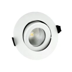 Integral 11W Warm White Dimmable LED Fire Rated Adjustable Downlight - Matt White -LumiCraft Sales Store 60930 01