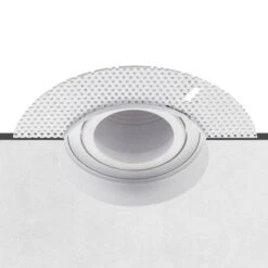 Trimless Plaster-In Tiltable Downlight - White - Pack Of 10