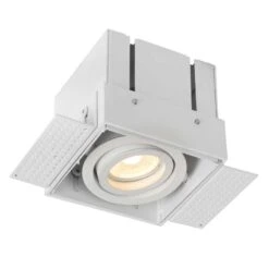 Lucide Trimless Plaster-In Square Adjustable Downlight - White -LumiCraft Sales Store 61391 41