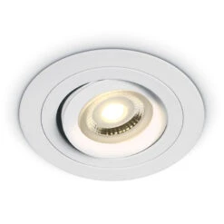 Bay Round Adjustable Downlight - White