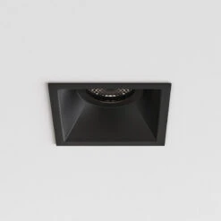 Astro Minima Slimline Square Fire-Rated IP65 Fixed Downlight - Matt Black