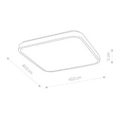 Edit Agnes 32W Cool White LED Square Flush Light - Black -LumiCraft Sales Store 62125 Dia