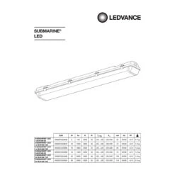 Ledvance SubMARINE 20W Cool White LED Weatherproof Batten - 5ft Single -LumiCraft Sales Store 62495 06