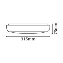 Eterna Chara 9W/14W/20W Colour Selectable LED Emergency Ceiling & Wall Flush Light - White -LumiCraft Sales Store 62800 04