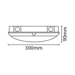 Eterna Chameleon 12W Colour Selectable LED Flush Light -LumiCraft Sales Store 62808 Dia