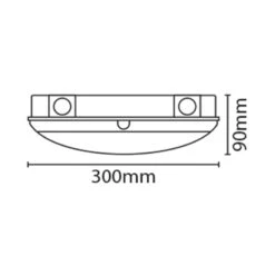 Eterna Chameleon 12W Colour Selectable LED Flush Light With Microwave Sensor -LumiCraft Sales Store 62810 02