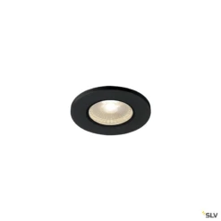 SLV Kamuela 6W Warm White Dimmable LED Fire Rated IP65 Fixed Downlight - Black
