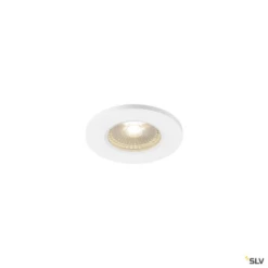 SLV Kamuela 6W Warm White Dimmable LED Fire Rated IP65 Fixed Downlight - White
