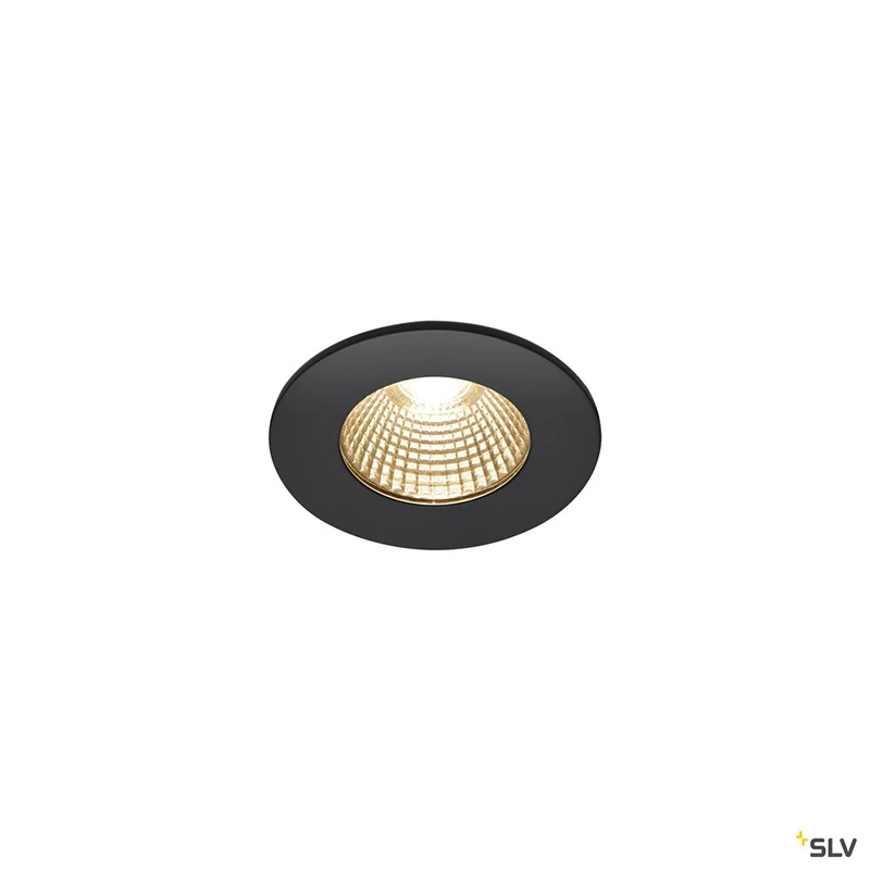 SLV Patta-I 7.3W Warm White Dim To Warm LED IP65 Fixed Downlight - Black 3 SLV Patta-I 7.3W Warm White Dim To Warm LED IP65 Fixed Downlight - Black