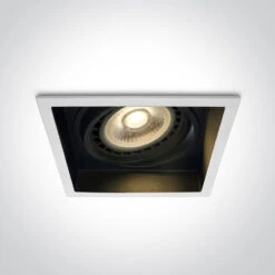 Cosmic Square AR111 GU10 Recessed Fixed Downlight - Black