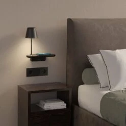 Astro Ito Reading Wall Light With Integrated Wireless Charging - Matt Black -LumiCraft Sales Store 63100 111