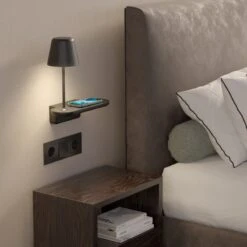 Astro Ito Reading Wall Light With Integrated Wireless Charging - Matt Black -LumiCraft Sales Store 63100 112