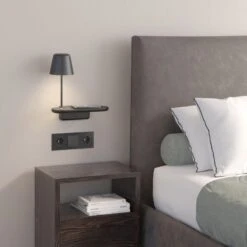 Astro Ito Reading Wall Light With Integrated Wireless Charging - Matt Black -LumiCraft Sales Store 63100 19