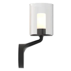 Astro Elena Bathroom Wall Light - Matt Black & Glass -LumiCraft Sales Store 63104 06