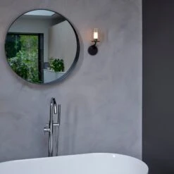 Astro Elena Bathroom Wall Light - Matt Black & Glass -LumiCraft Sales Store 63104 18