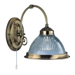 Searchlight American Diner Wall Light - Antique Brass