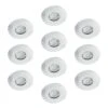 Integral 6W Dimmable Warm White LED Fire Rated Low Profile Fixed Downlight - Matt White - Pack Of 10 -LumiCraft Sales Store 91209 01