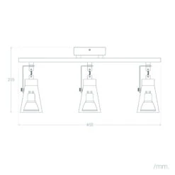 Edit Mara 3 Light Adjustable Spotlight Bar With Wood Detail - White -LumiCraft Sales Store E1024 009