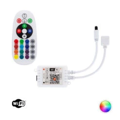 WiFi Dimmer Controller For RGB 12/24V DC LED Strips With IR Remote Control
